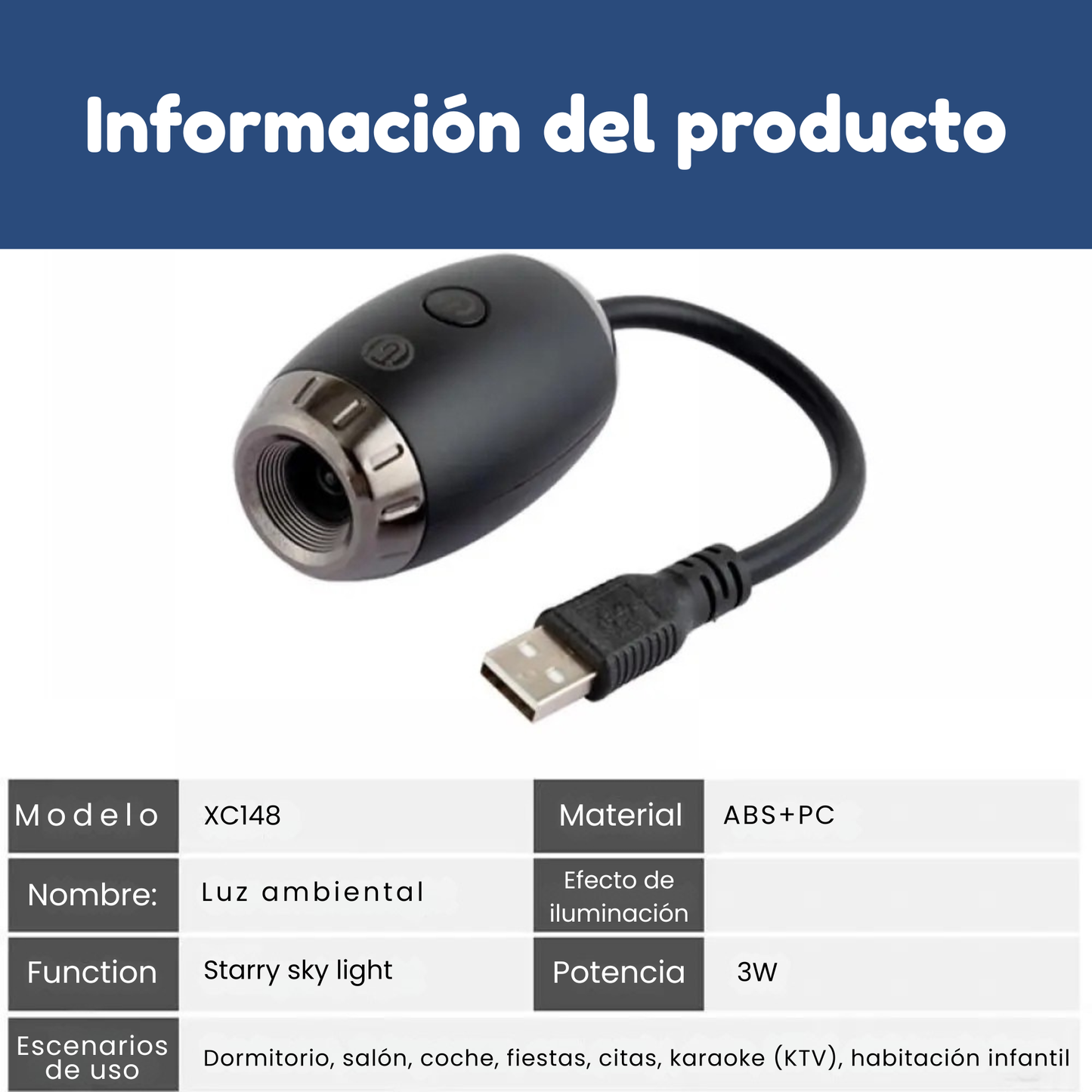 Proyector Estrellas USB